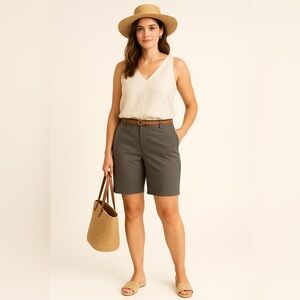 Eileen Fisher Charcoal Women's Bermudas